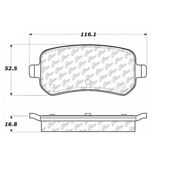 Centric Parts Posi-Quiet Ext. Wear Pad, 106.10210 106.10210